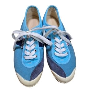 Vintage Kawasaki Multi-Blue Tone Canvas Sneakers Size EU 38/   US 7.5
